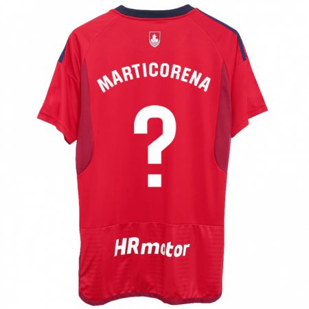 Kandiny Hombre Camiseta Ander Marticorena #0 Rojo 1ª Equipación 2023/24 La Camisa