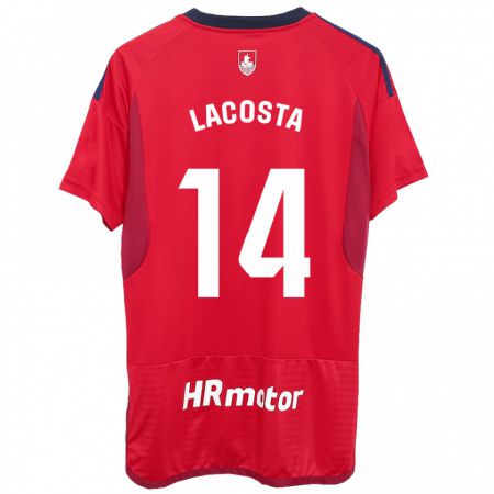 Kandiny Hombre Camiseta Iara Lacosta Sanchez #14 Rojo 1ª Equipación 2023/24 La Camisa México