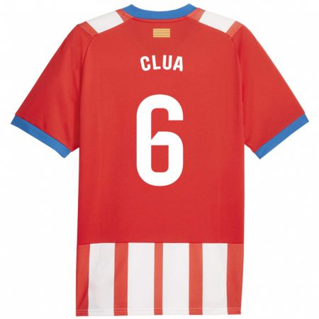 Kandiny Hombre Camiseta Silvi Clua #6 Rojo Blanco 1ª Equipación 2023/24 La Camisa