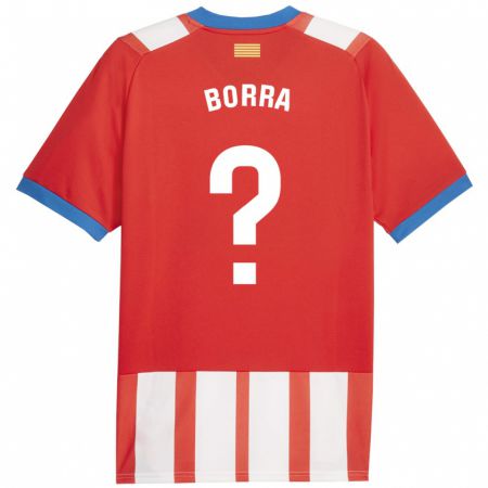 Kandiny Hombre Camiseta Biel Borra #0 Rojo Blanco 1ª Equipación 2023/24 La Camisa