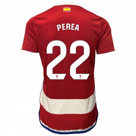 Kandiny Uomo Maglia Alberto Perea #22 Rosso Kit Gara Home 2023/24 Maglietta