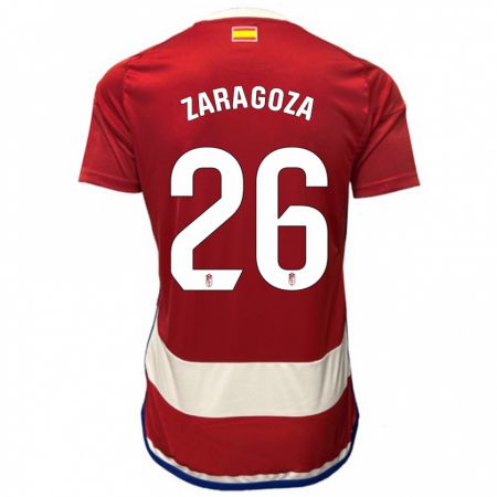 Kandiny Uomo Maglia Bryan Zaragoza #26 Rosso Kit Gara Home 2023/24 Maglietta