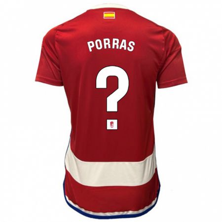 Kandiny Heren Cristian Porras #0 Rood Thuisshirt Thuistenue 2023/24 T-Shirt België