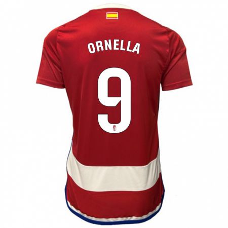 Kandiny Heren Ornella María Vignola Cabot #9 Rood Thuisshirt Thuistenue 2023/24 T-Shirt België