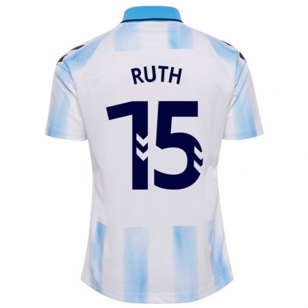 Kandiny Heren Ruth #15 Wit Blauw Thuisshirt Thuistenue 2023/24 T-Shirt België