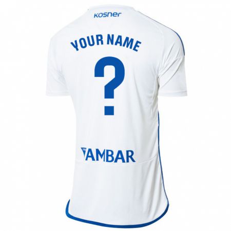 Kandiny Uomo Maglia Il Tuo Nome #0 Bianco Kit Gara Home 2023/24 Maglietta