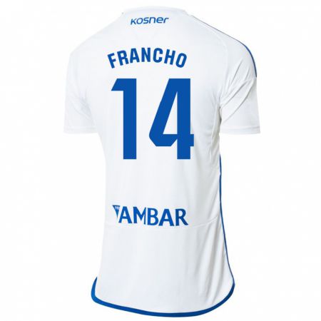 Kandiny Hombre Camiseta Francho Serrano #14 Blanco 1ª Equipación 2023/24 La Camisa México