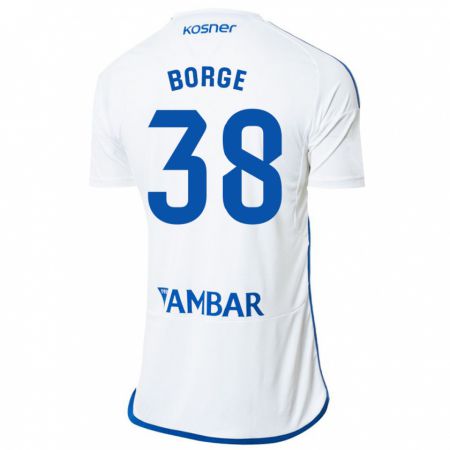 Kandiny Hombre Camiseta Andrés Borge #38 Blanco 1ª Equipación 2023/24 La Camisa México