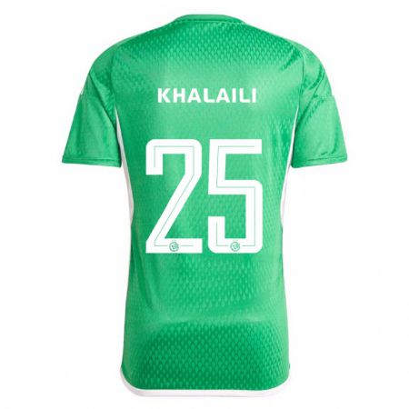 Kandiny Uomo Maglia Anan Khalaili #25 Bianco Blu Kit Gara Home 2023/24 Maglietta