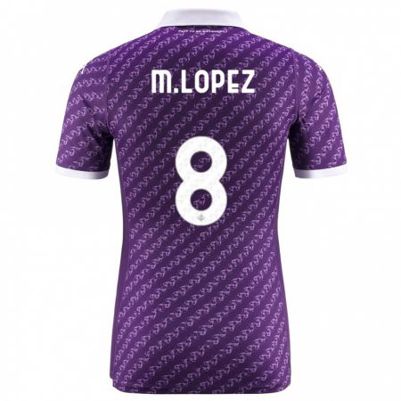 Kandiny Heren Maxime López #8 Viooltje Thuisshirt Thuistenue 2023/24 T-Shirt België