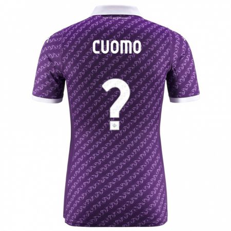 Kandiny Uomo Maglia Raffaele Cuomo #0 Viola Kit Gara Home 2023/24 Maglietta