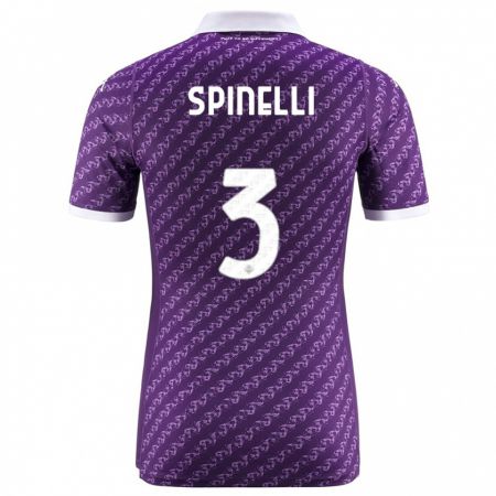 Kandiny Herren Giorgia Spinelli #3 Violett Heimtrikot Trikot 2023/24 T-Shirt Österreich