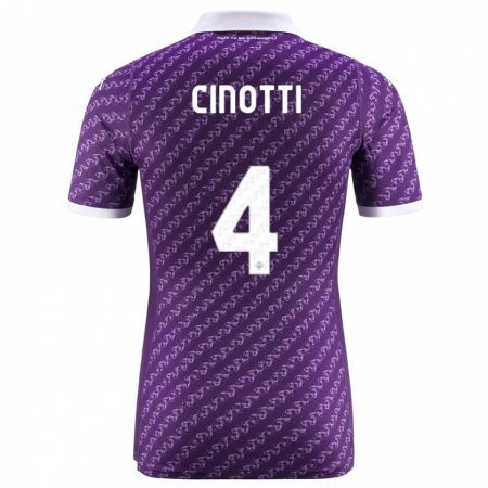 Kandiny Uomo Maglia Norma Cinotti #4 Viola Kit Gara Home 2023/24 Maglietta