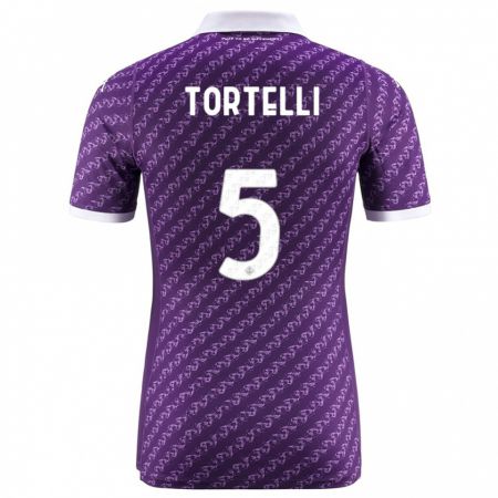 Kandiny Uomo Maglia Alice Tortelli #5 Viola Kit Gara Home 2023/24 Maglietta