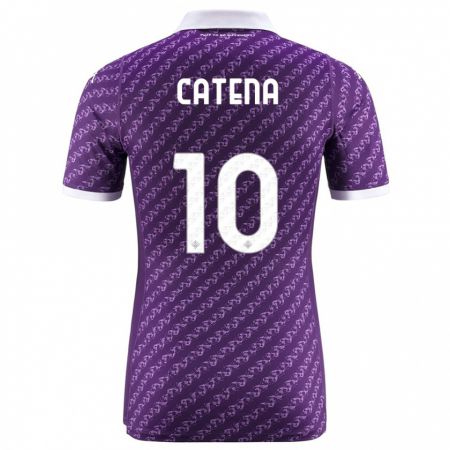 Kandiny Heren Michaela Catena #10 Viooltje Thuisshirt Thuistenue 2023/24 T-Shirt België