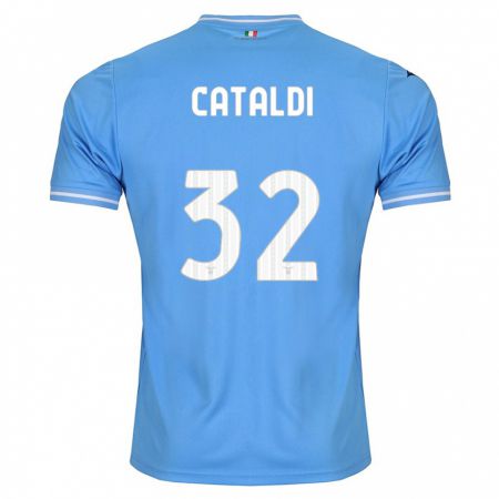 Kandiny Heren Danilo Cataldi #32 Blauw Thuisshirt Thuistenue 2023/24 T-Shirt België