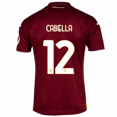 Kandiny Heren Matteo Cabella #12 Donkerrood Thuisshirt Thuistenue 2023/24 T-Shirt België