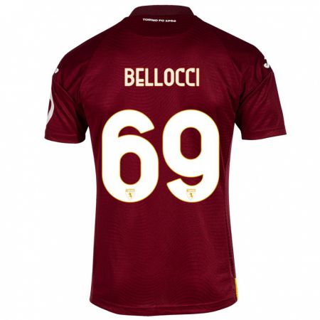 Kandiny Uomo Maglia Andrea Bellocci #69 Rosso Scuro Kit Gara Home 2023/24 Maglietta