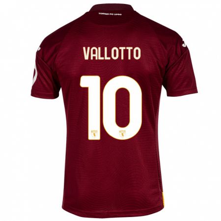 Kandiny Heren Greta Vallotto #10 Donkerrood Thuisshirt Thuistenue 2023/24 T-Shirt België