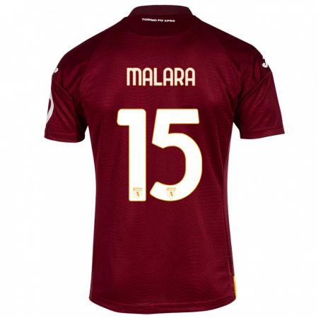 Kandiny Uomo Maglia Sara Malara #15 Rosso Scuro Kit Gara Home 2023/24 Maglietta