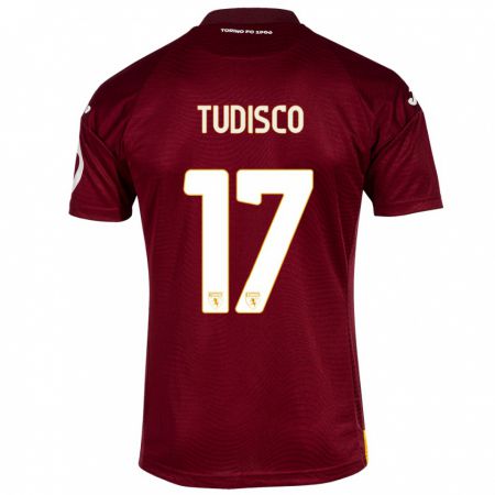 Kandiny Herren Giorgia Tudisco #17 Dunkelrot Heimtrikot Trikot 2023/24 T-Shirt Österreich