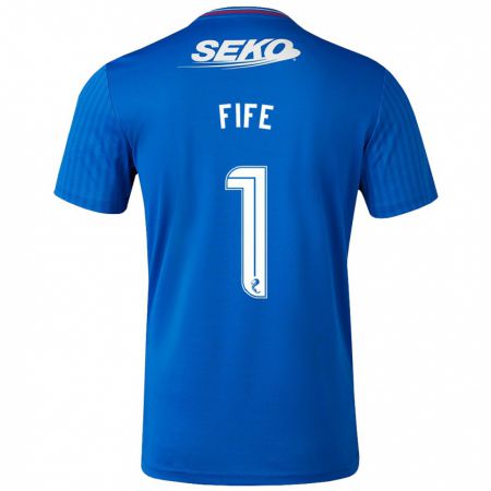 Kandiny Uomo Maglia Jenna Fife #1 Blu Kit Gara Home 2023/24 Maglietta