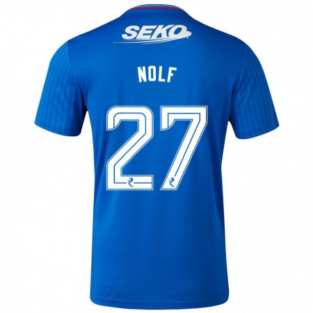 Kandiny Uomo Maglia Madeline Nolf #27 Blu Kit Gara Home 2023/24 Maglietta