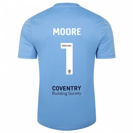 Kandiny Hombre Camiseta Simon Moore #1 Cielo Azul 1ª Equipación 2023/24 La Camisa