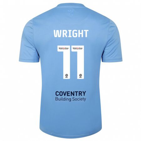 Kandiny Uomo Maglia Haji Wright #11 Cielo Blu Kit Gara Home 2023/24 Maglietta