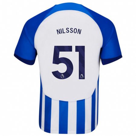 Kandiny Heren Casper Nilsson #51 Blauw Thuisshirt Thuistenue 2023/24 T-Shirt België