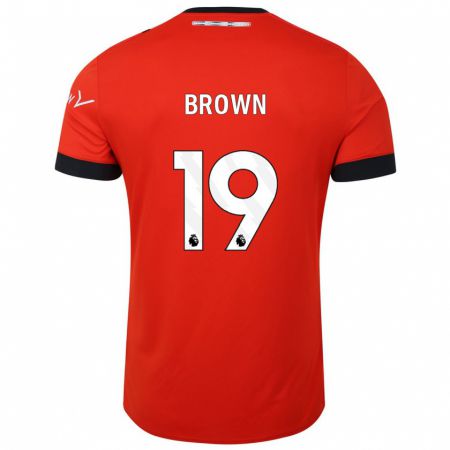 Kandiny Uomo Maglia Jacob Brown #19 Rosso Kit Gara Home 2023/24 Maglietta