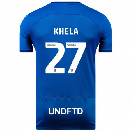 Kandiny Uomo Maglia Brandon Khela #27 Blu Kit Gara Home 2023/24 Maglietta