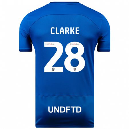 Kandiny Uomo Maglia Charlotte Clarke #28 Blu Kit Gara Home 2023/24 Maglietta