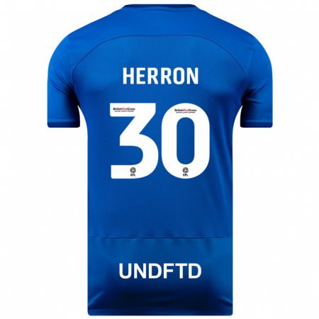 Kandiny Herren Neve Herron #30 Blau Heimtrikot Trikot 2023/24 T-Shirt Österreich