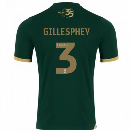 Kandiny Uomo Maglia Macaulay Gillesphey #3 Verde Kit Gara Home 2023/24 Maglietta