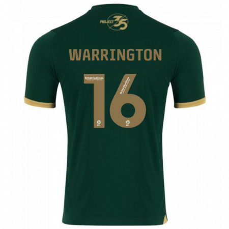 Kandiny Uomo Maglia Lewis Warrington #16 Verde Kit Gara Home 2023/24 Maglietta