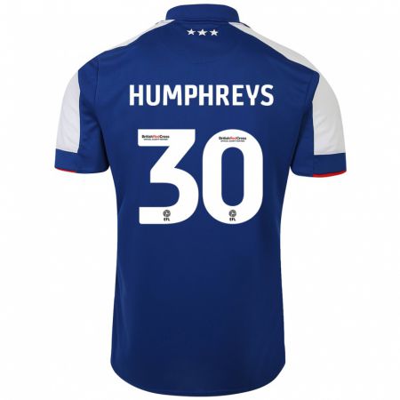 Kandiny Uomo Maglia Cameron Humphreys #30 Blu Kit Gara Home 2023/24 Maglietta