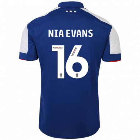 Kandiny Heren Nia Evans #16 Blauw Thuisshirt Thuistenue 2023/24 T-Shirt België