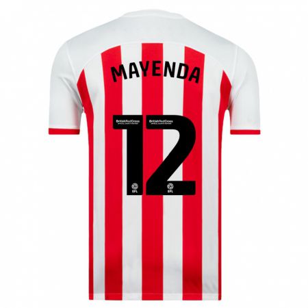 Kandiny Hombre Camiseta Eliezer Mayenda #12 Blanco 1ª Equipación 2023/24 La Camisa