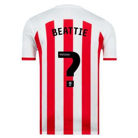 Kandiny Hombre Camiseta Kailem Beattie #0 Blanco 1ª Equipación 2023/24 La Camisa