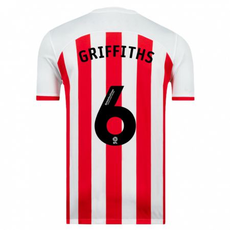 Kandiny Uomo Maglia Louise Griffiths #6 Bianco Kit Gara Home 2023/24 Maglietta