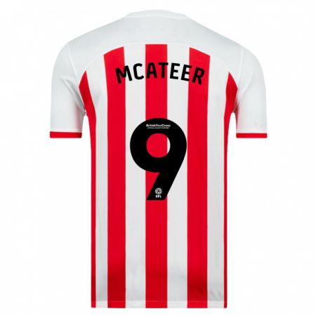 Kandiny Uomo Maglia Mary Mcateer #9 Bianco Kit Gara Home 2023/24 Maglietta