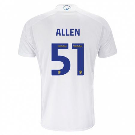 Kandiny Uomo Maglia Charlie Allen #51 Bianco Kit Gara Home 2023/24 Maglietta