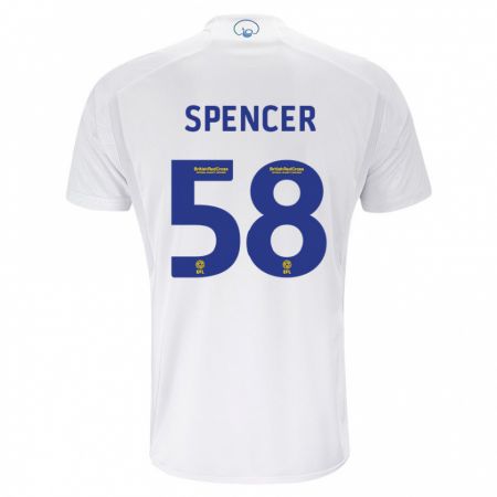 Kandiny Uomo Maglia Morten Spencer #58 Bianco Kit Gara Home 2023/24 Maglietta