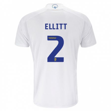 Kandiny Uomo Maglia Izzy Ellitt #2 Bianco Kit Gara Home 2023/24 Maglietta