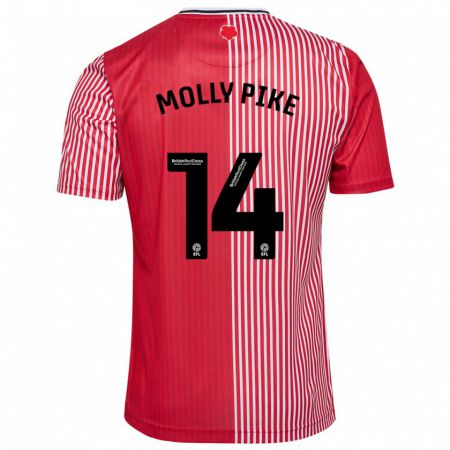 Kandiny Uomo Maglia Molly Pike #14 Rosso Kit Gara Home 2023/24 Maglietta