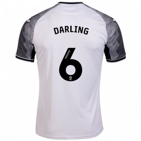 Kandiny Uomo Maglia Harry Darling #6 Bianco Kit Gara Home 2023/24 Maglietta