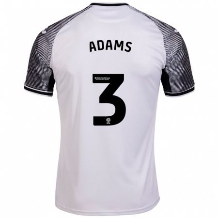 Kandiny Uomo Maglia Sarah Adams #3 Bianco Kit Gara Home 2023/24 Maglietta