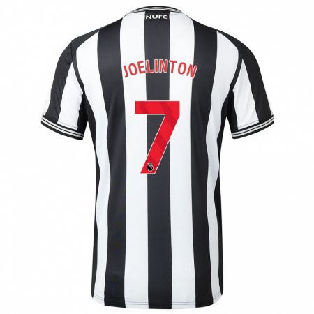 Kandiny Uomo Maglia Joelinton #7 Nero Bianco Kit Gara Home 2023/24 Maglietta