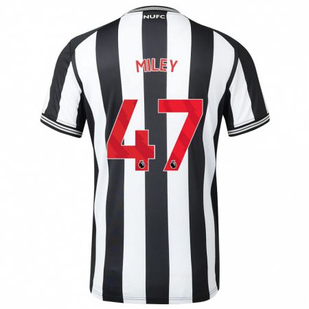 Kandiny Herren Jamie Miley #47 Schwarz-Weiss Heimtrikot Trikot 2023/24 T-Shirt Österreich